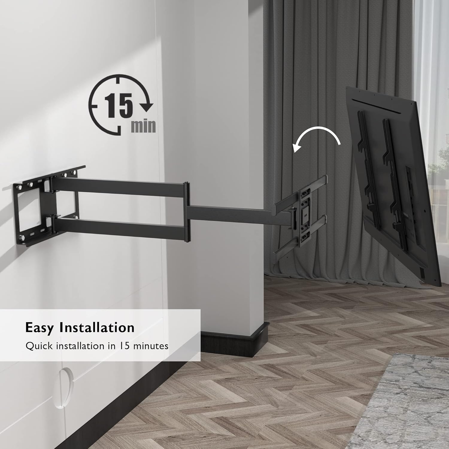 Bontec Supporto TV Parete 32-75 Pollici, 60kg - immagine 7