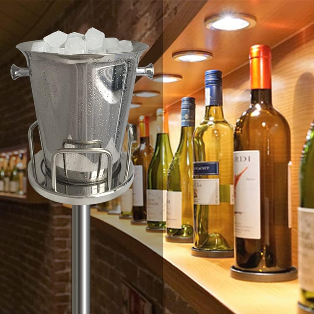 Secchiello Ghiaccio con Supporto 5L d'Argento 91cm - immagine 3