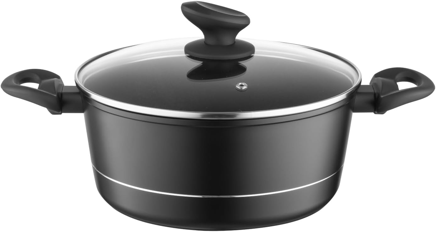 Florina Pentola Alluminio 4L 24cm, Nera - immagine 1