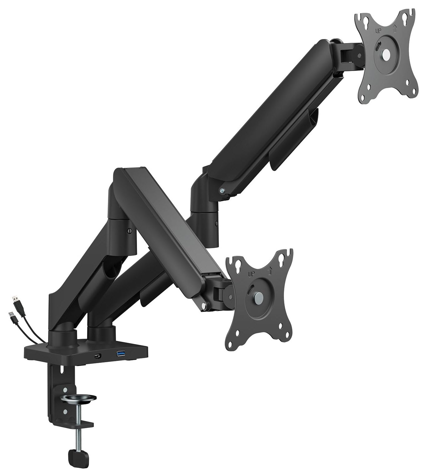 Supporto PC 12 Kg Supporto A Parete Per Monitor ELIVED EV6023: Braccio A Molla A Gas Per Schermi Fino A 35 E 12 Kg, VESA 75-200 Mm, Regolabile
