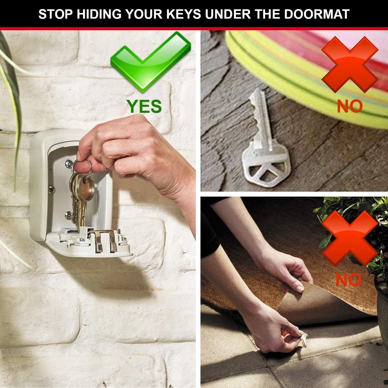 Master Lock Cassaforte per Chiavi 5401EURDCRM, Bianco - immagine 2