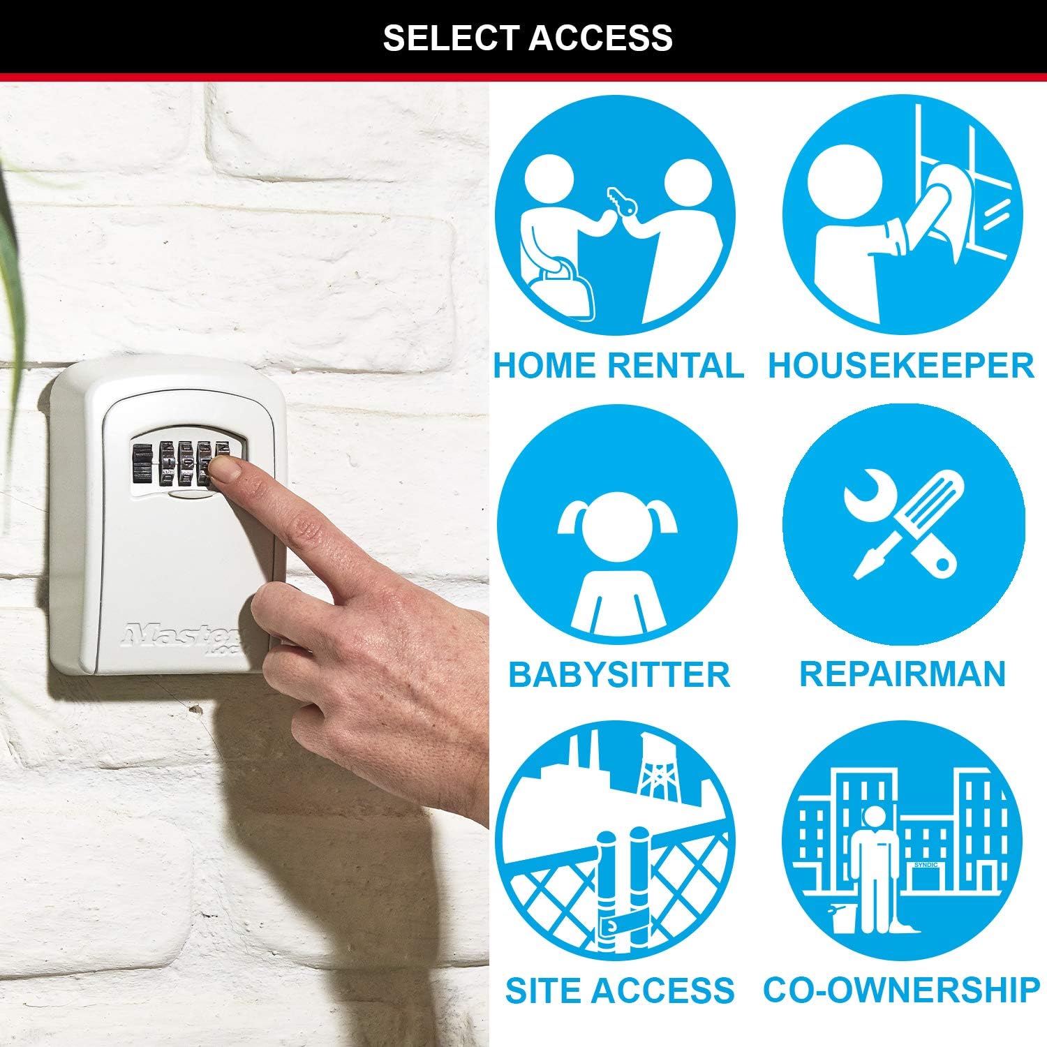 Master Lock Cassaforte per Chiavi 5401EURDCRM, Bianco - immagine 3