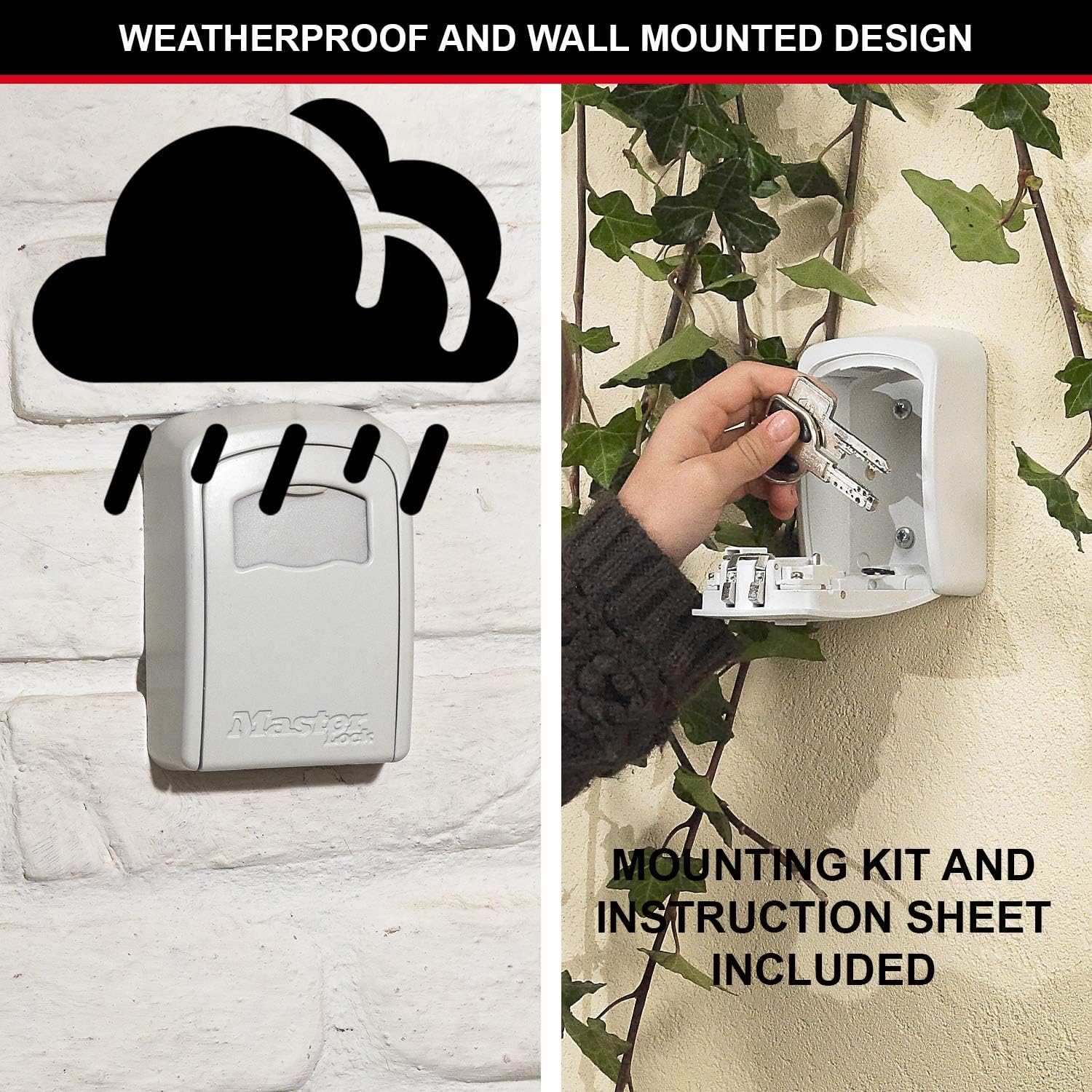 Master Lock Cassaforte per Chiavi 5401EURDCRM, Bianco - immagine 4