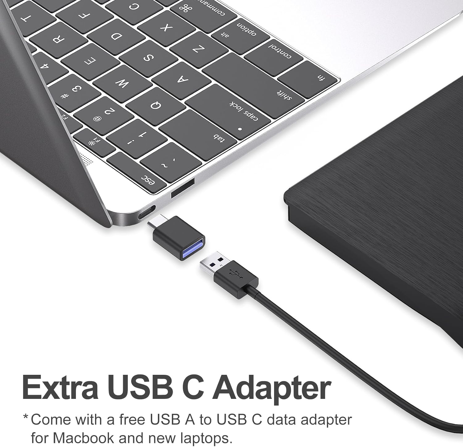 Origbelie Masterizzatore DVD Esterno USB 3.0 Type-C - immagine 5