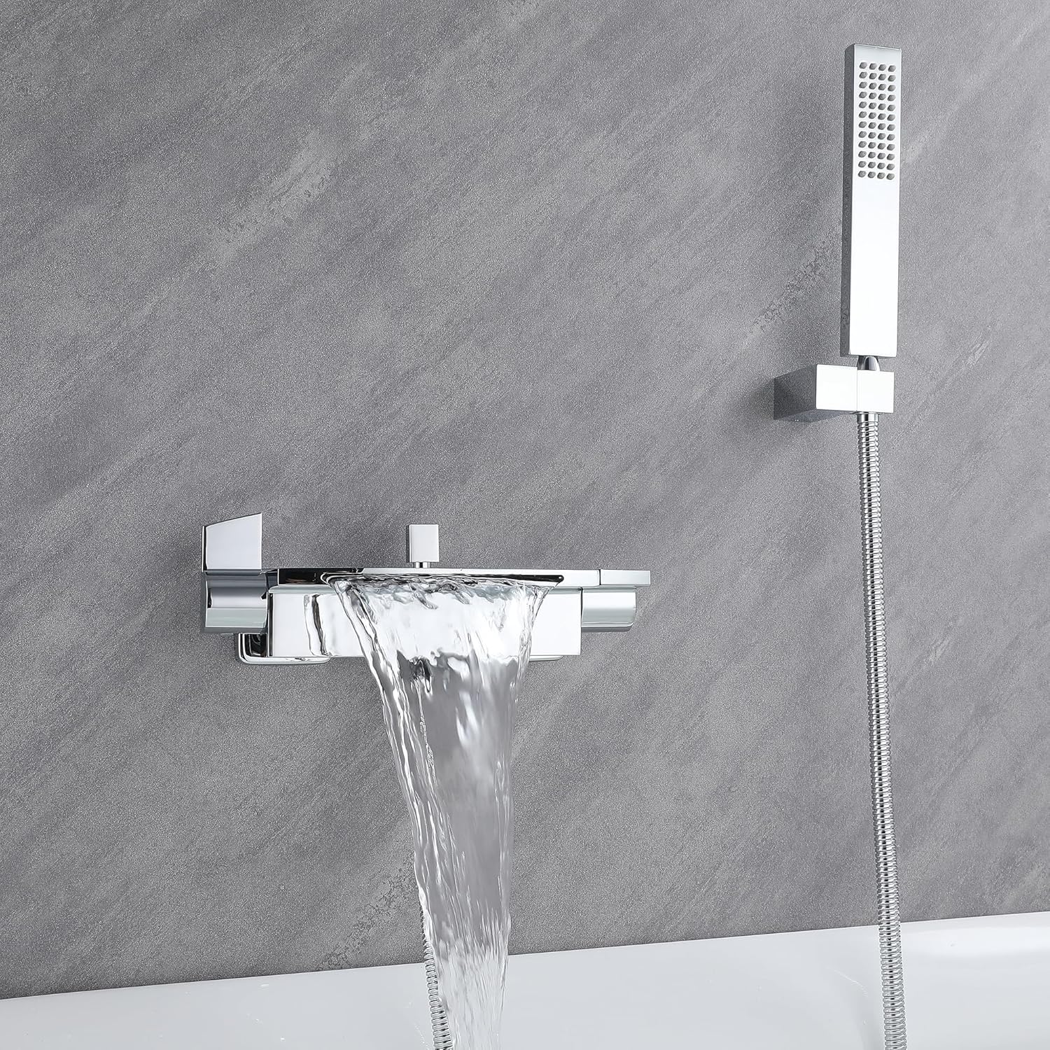 Miscelatore Vasca a Cascata da Incasso a Parete - immagine 3