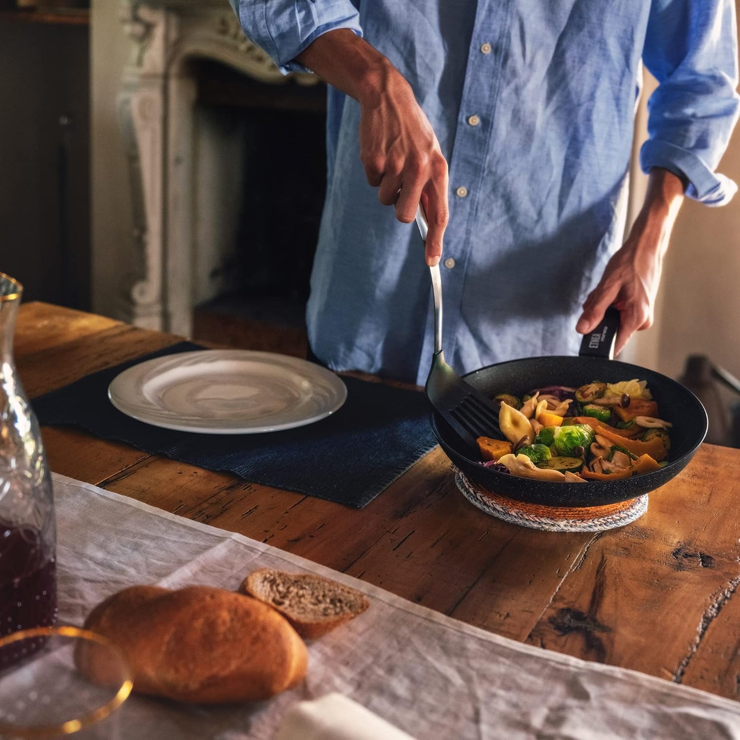 Moneta Etnea Set 3 Padelle Antiaderenti, Nero - immagine 6