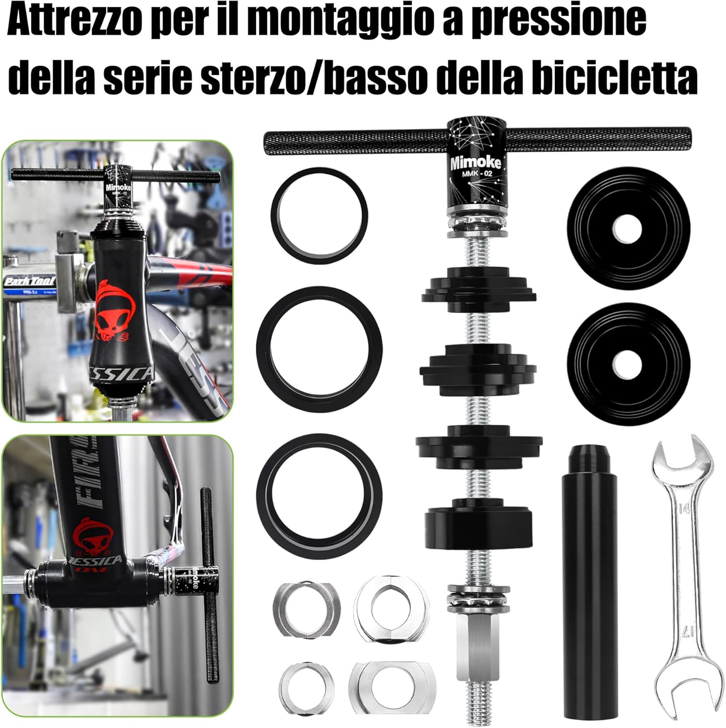 Mimoke Kit Inferiore Bicicletta per Supporto BB - immagine 2