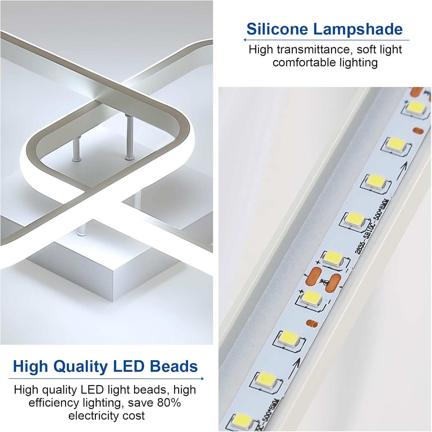Osairous Plafoniera LED Soffitto 42W 4700LM 64CM - immagine 5