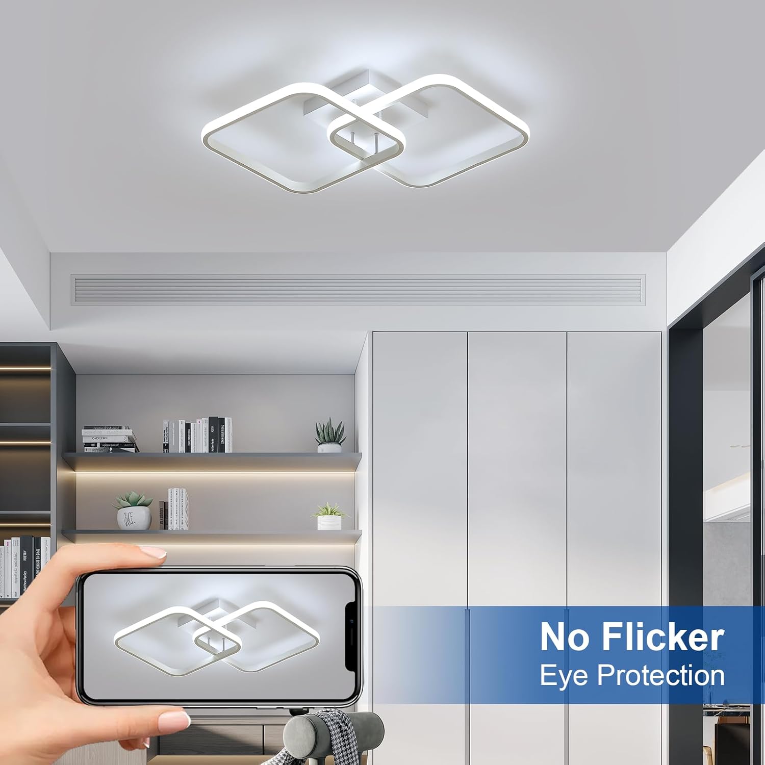 Osairous Plafoniera LED Soffitto 42W 4700LM 64CM - immagine 6