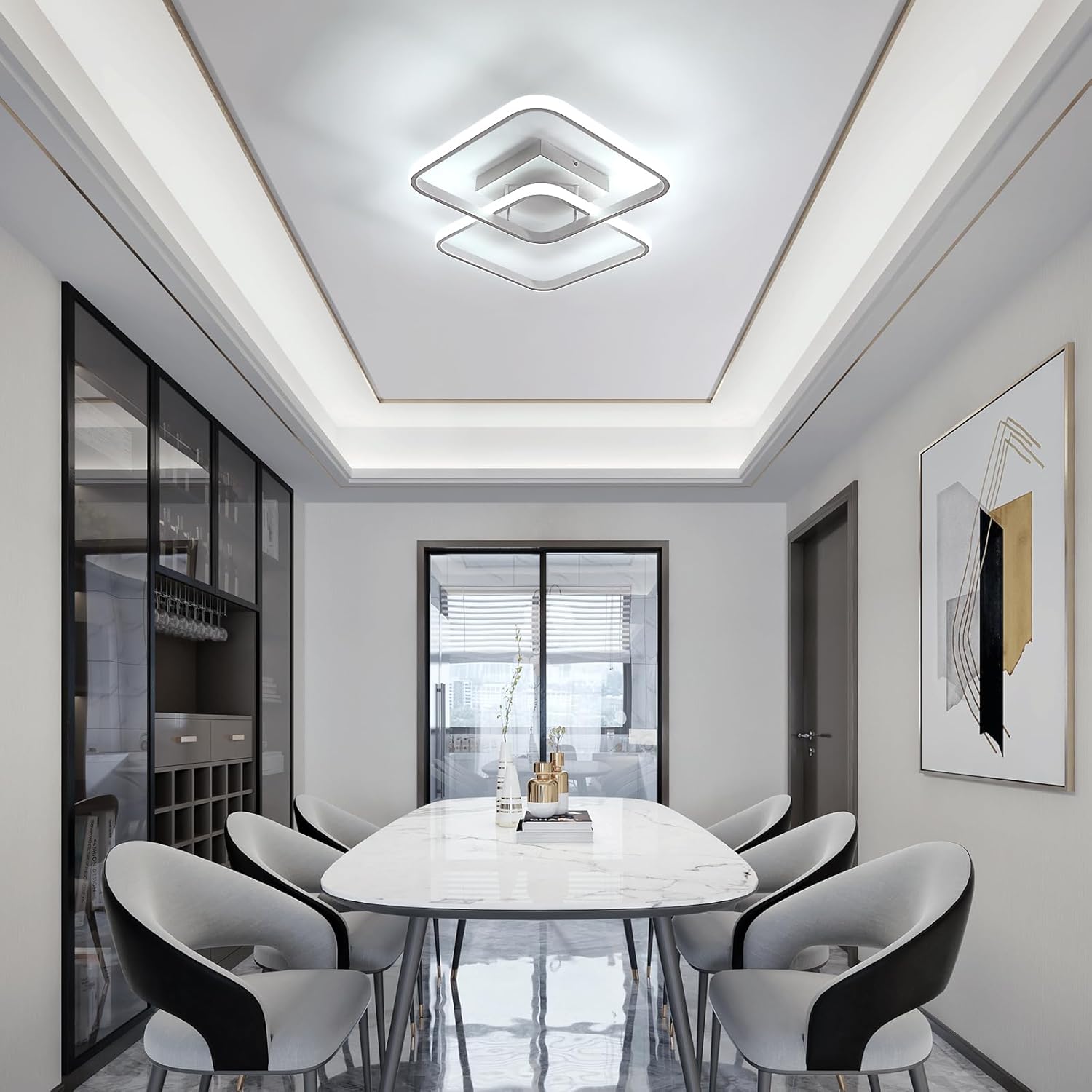 Osairous Plafoniera LED Soffitto 42W 4700LM 64CM - immagine 8