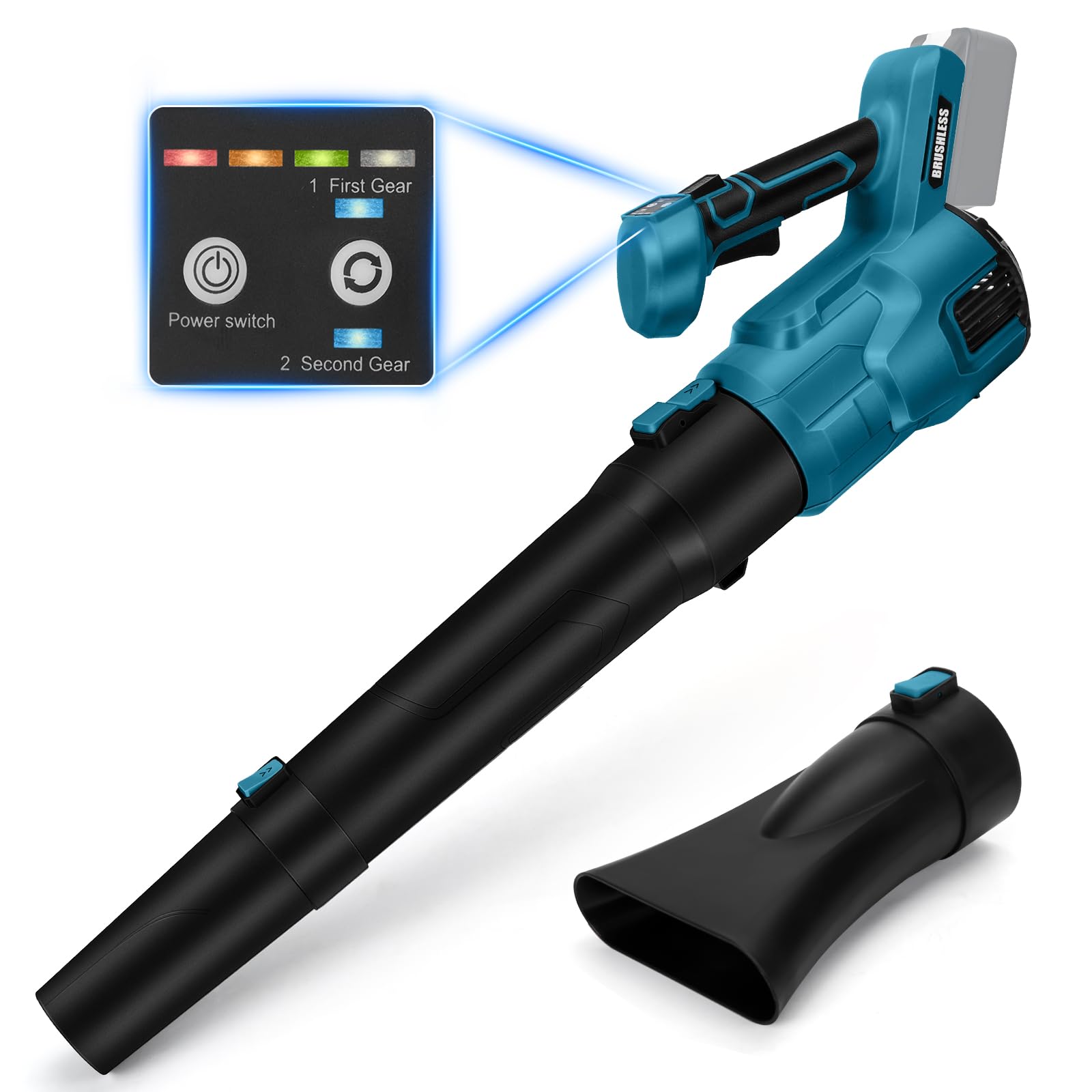 Soffiatore per Foglie Senza Fili per Batterie Makita 18V