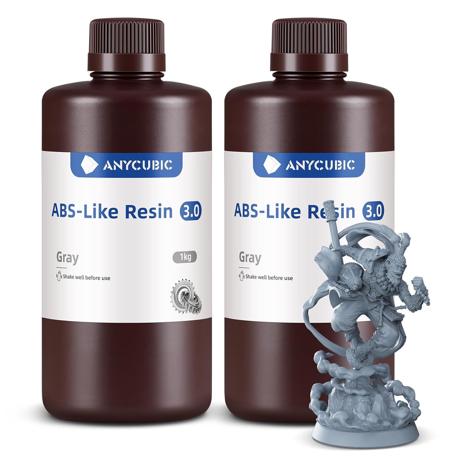 ANYCUBIC ABS-Like Resin 3.0 - Resina 3D Grigio 2000g - immagine 1