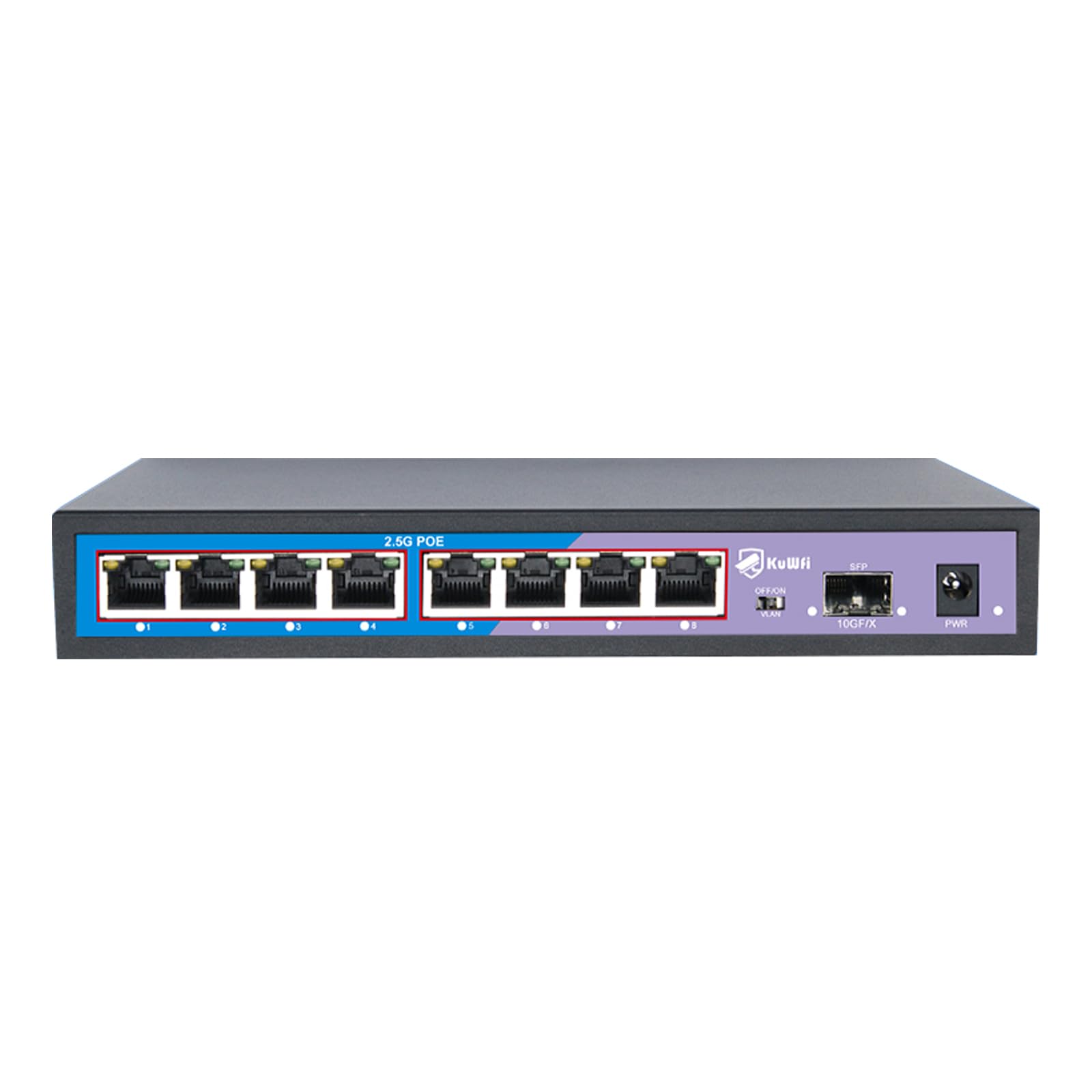 Kuwfi HG0801-P Switch POE 2.5 Gigabit 8 Porte