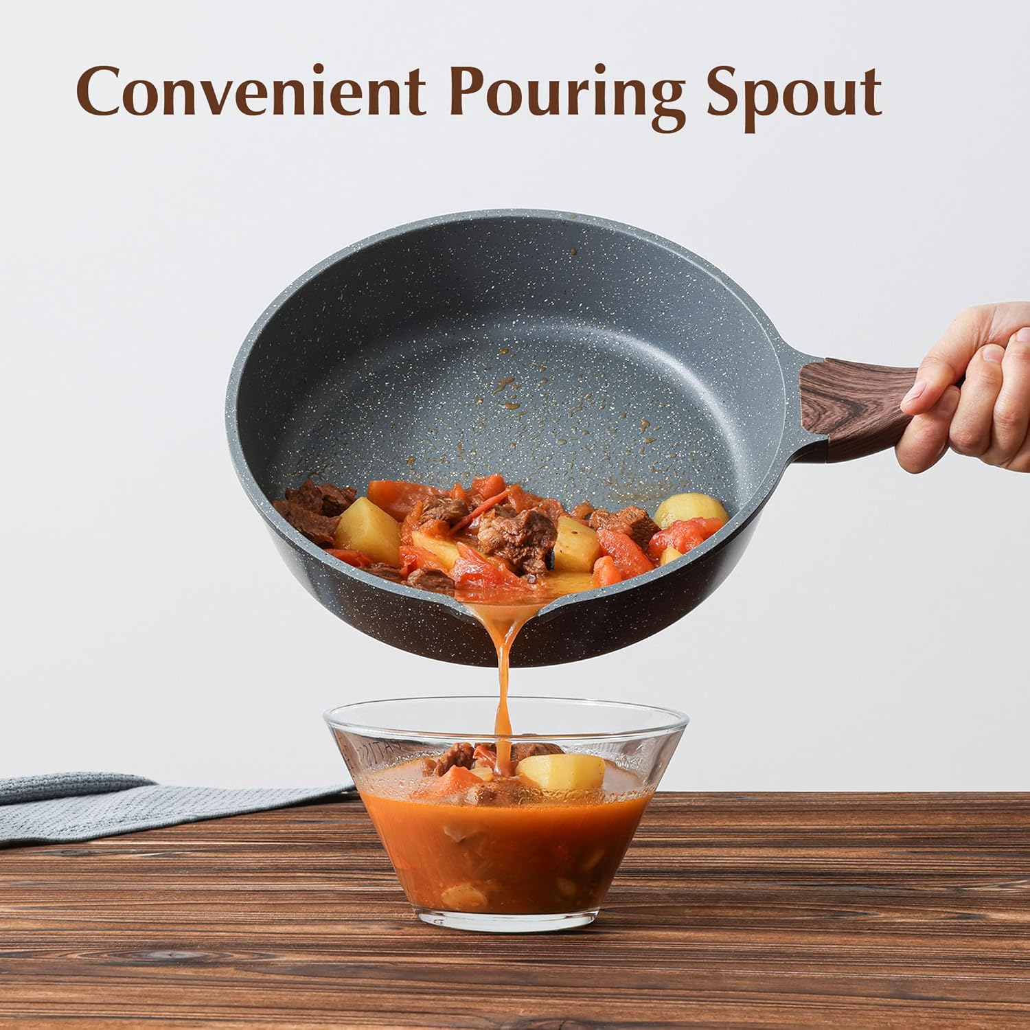 Sensarte Padella Antiaderente 26cm in Granito - immagine 4