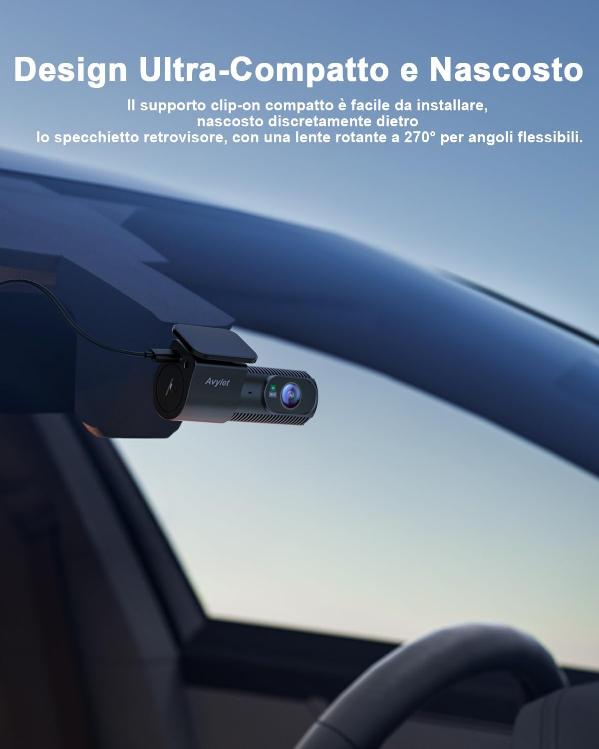 Dash Cam Auto 4K+1080P Doppia Telecamera 170°+150° - immagine 9