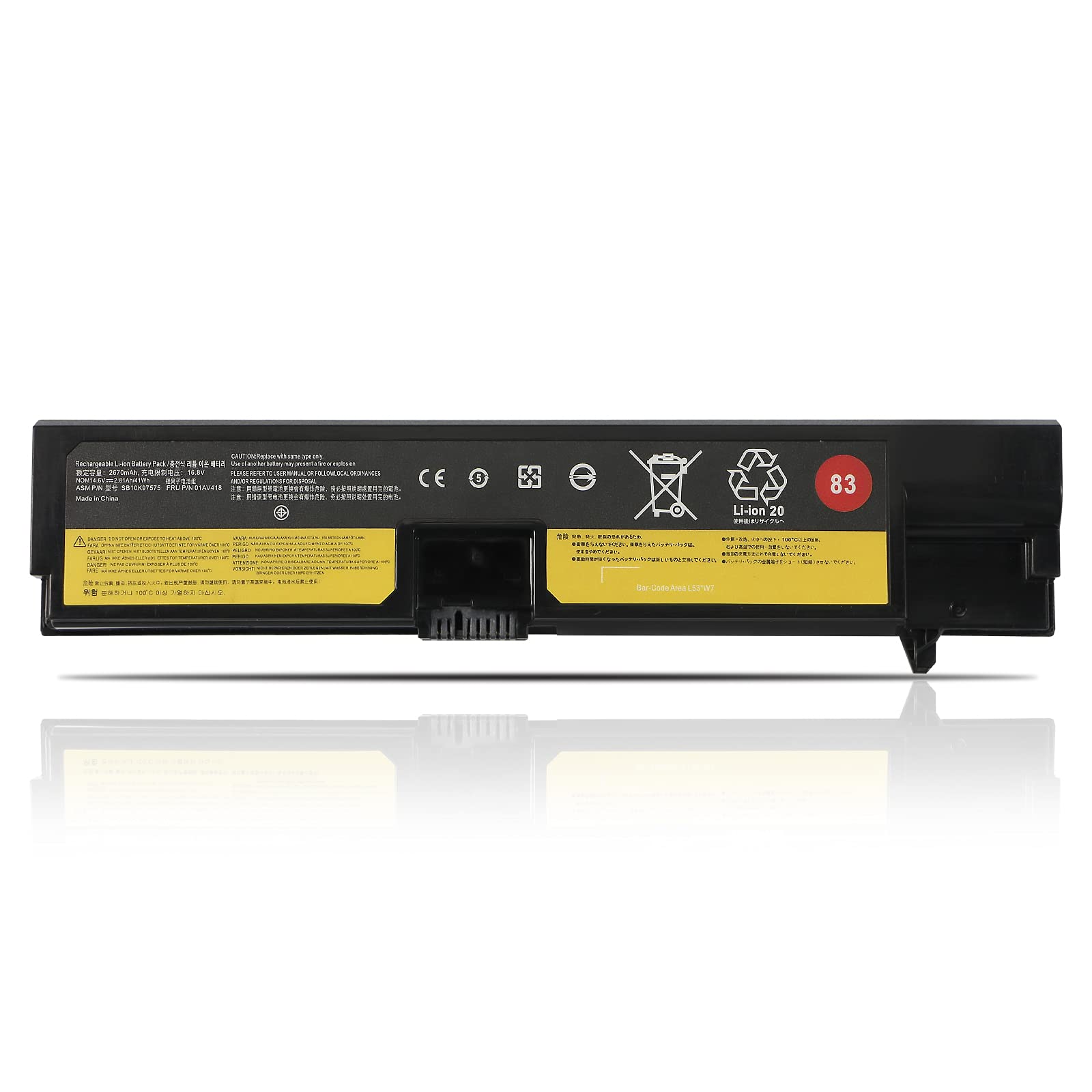 K Kyuer Batteria 41Wh per Lenovo ThinkPad E570 E570C E575
