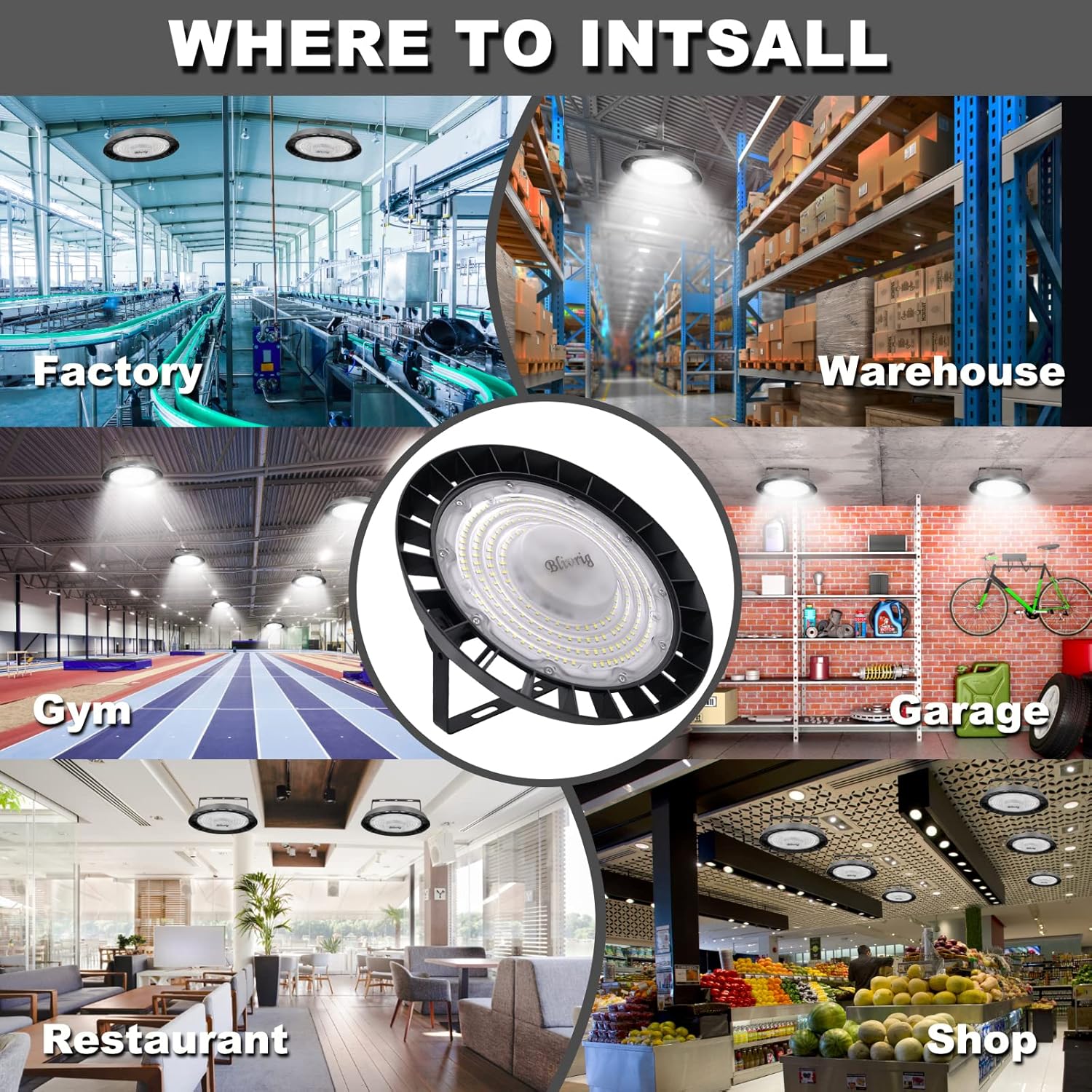 Lampada LED da Officina UFO 200W IP65 Impermeabile - immagine 3