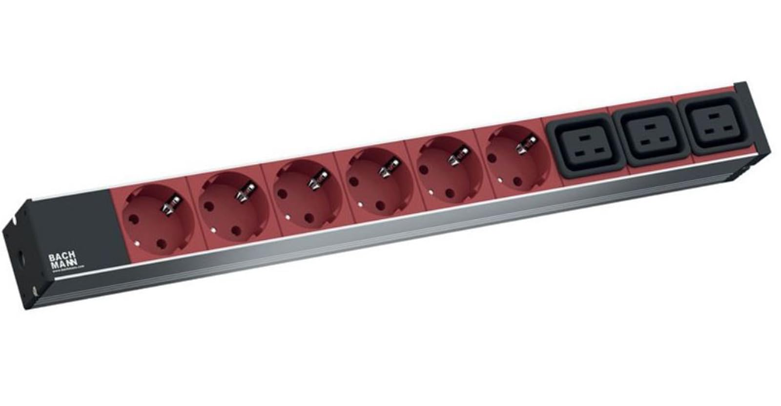 Bachmann IT PDU Alu 1HE 6X Contatto di Protezione