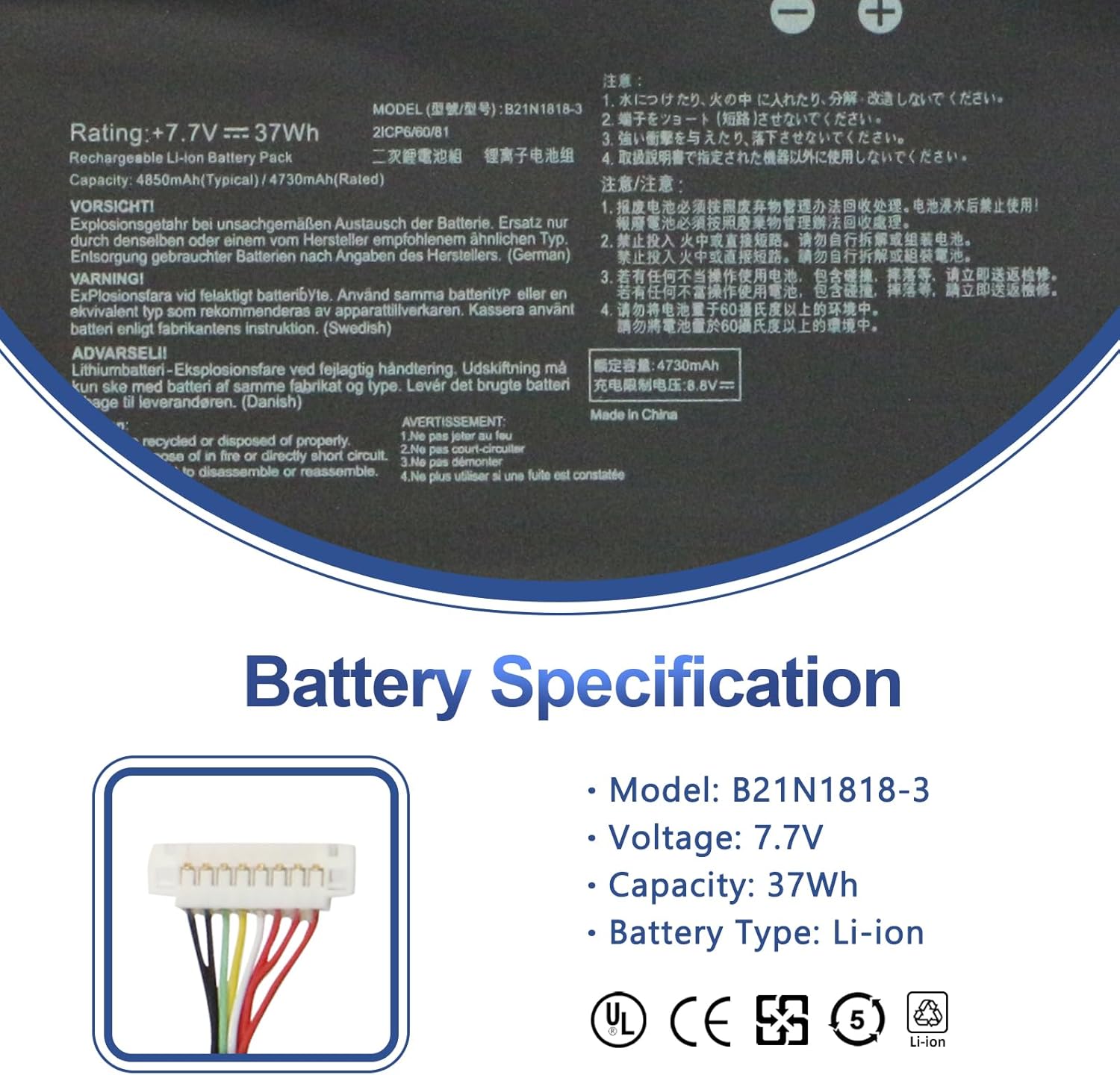 Antiee B21N1818-3 Batteria per ASUS VivoBook - immagine 2