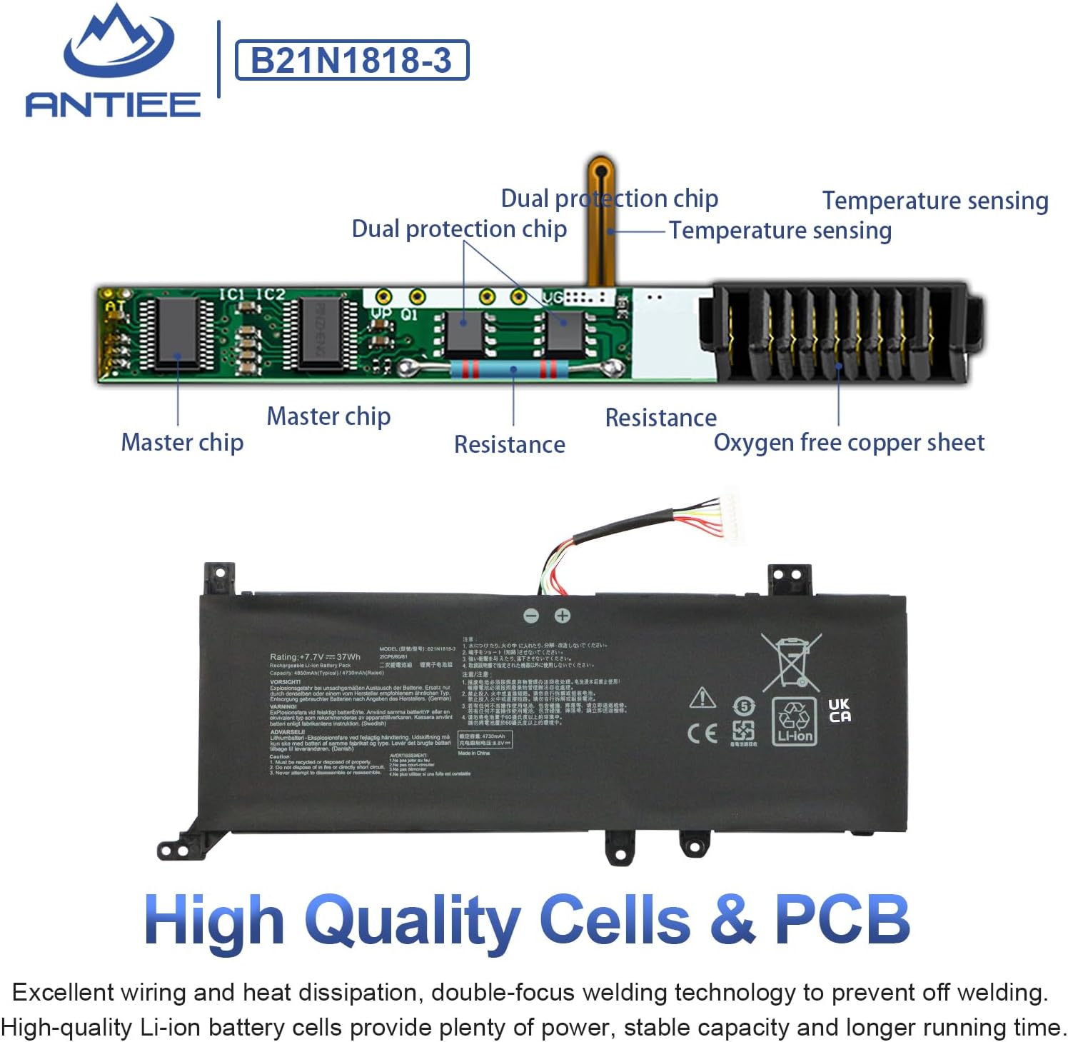 Antiee B21N1818-3 Batteria per ASUS VivoBook - immagine 3