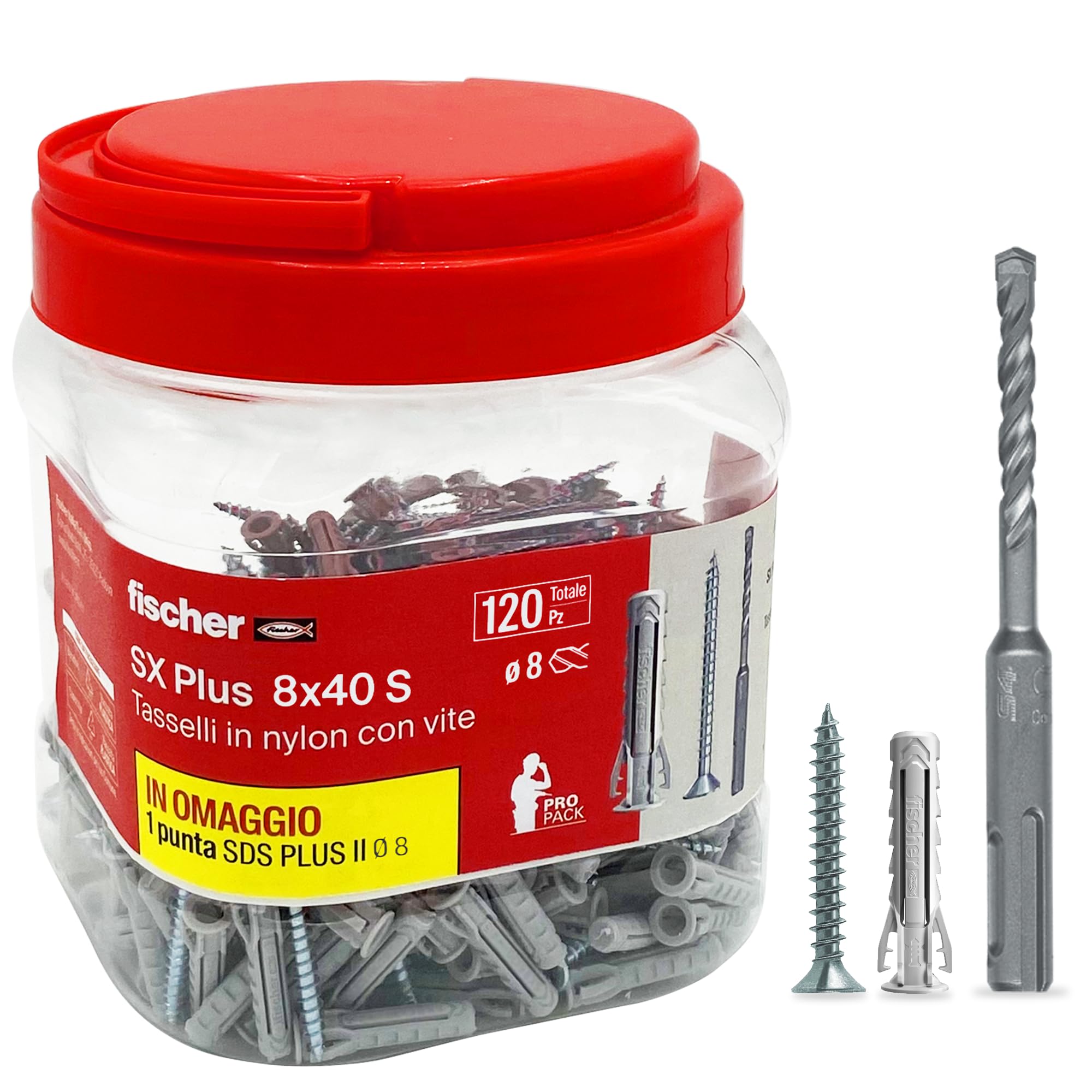 Fischer Propack SX Plus 8 S - 120 Tasselli con Vite
