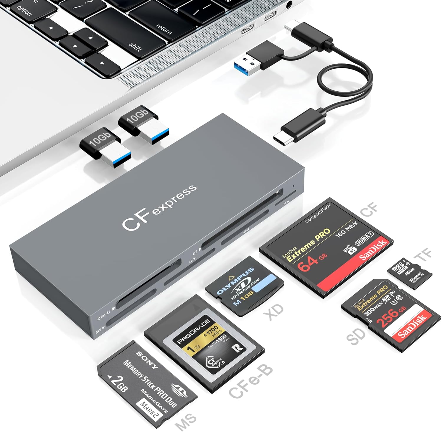 Lettore Schede CFexpress Tipo B USB 3.2 Gen 2 10Gbps - immagine 1