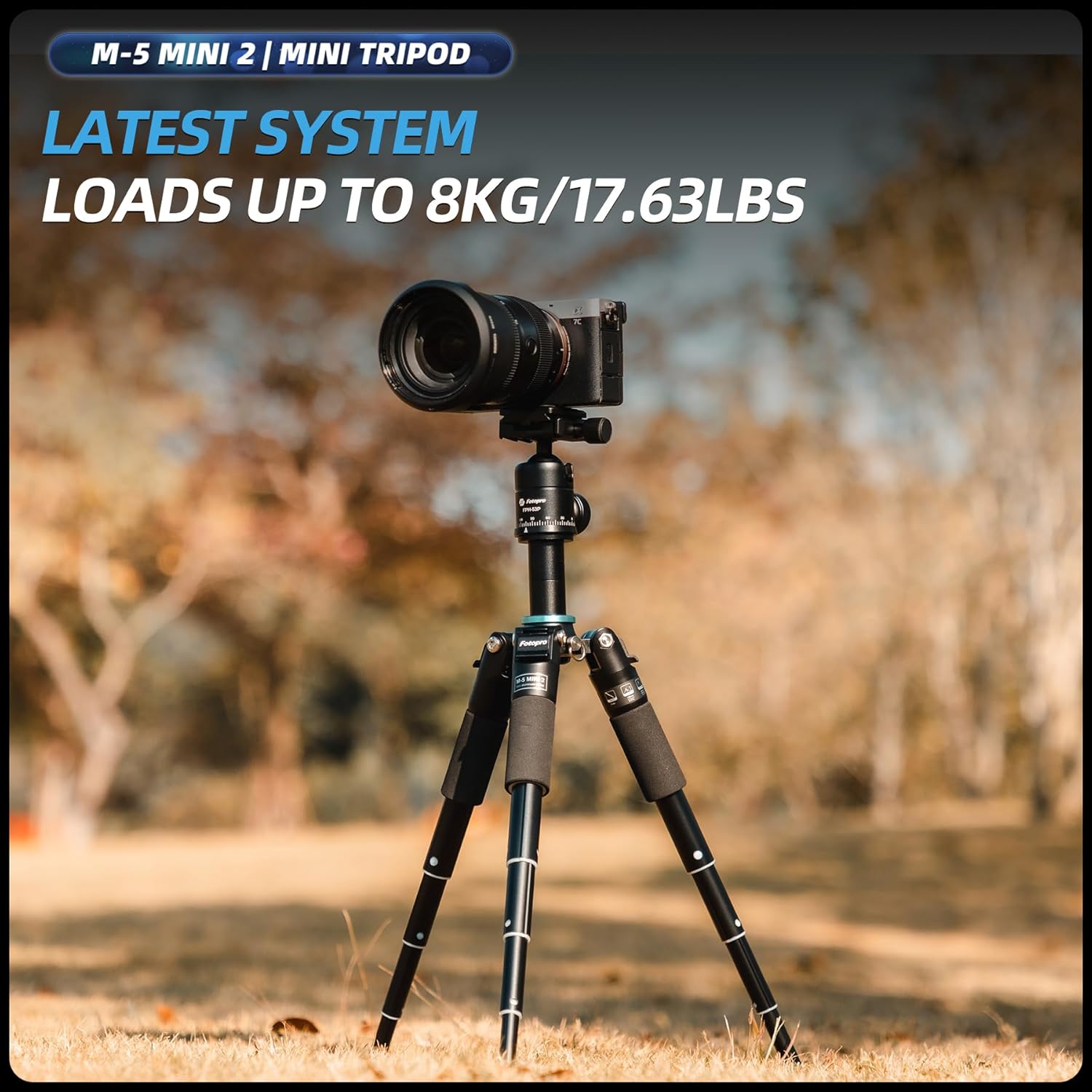 Fotopro Mini Treppiede Professionale con Testa a Sfera 360° - immagine 3