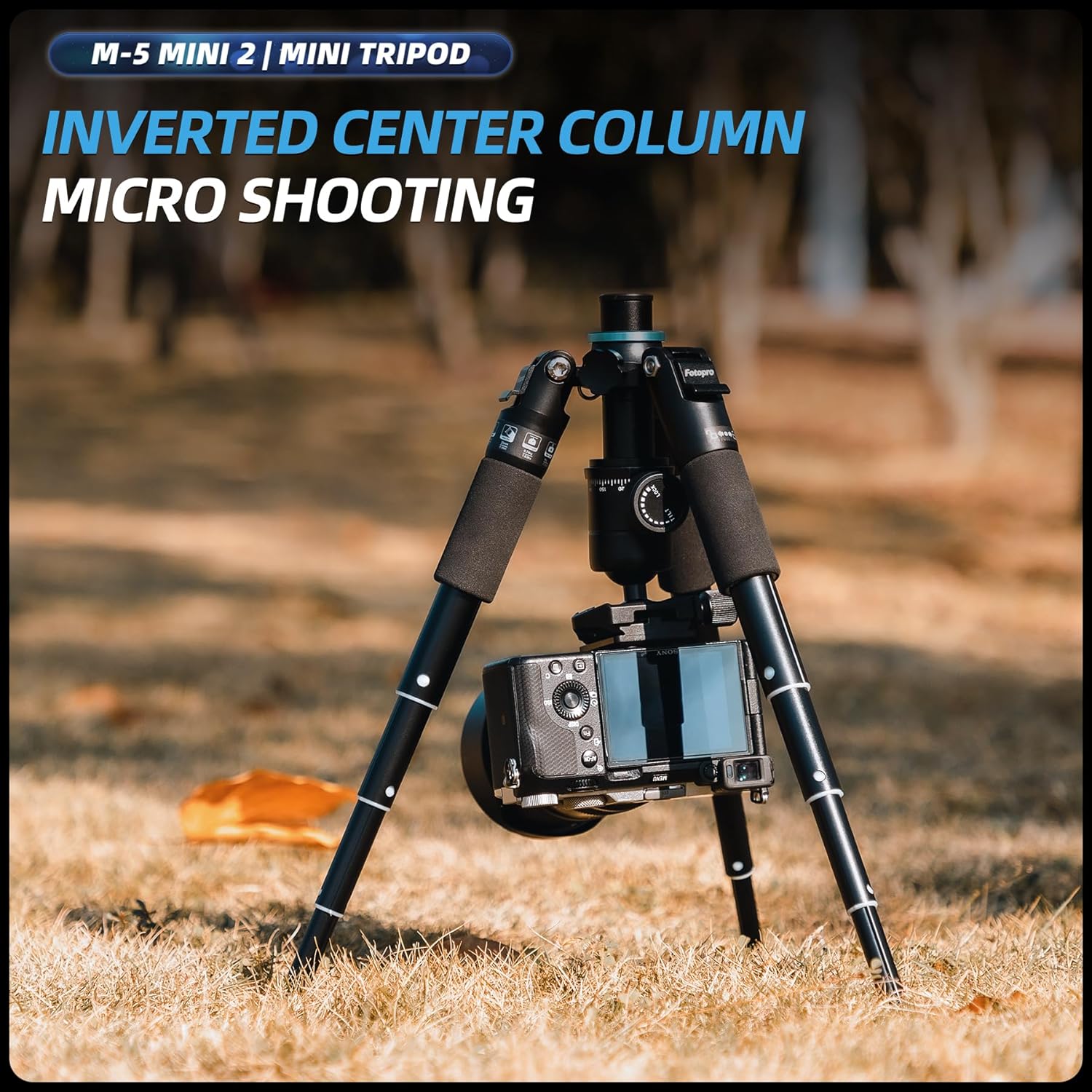 Fotopro Mini Treppiede Professionale con Testa a Sfera 360° - immagine 4