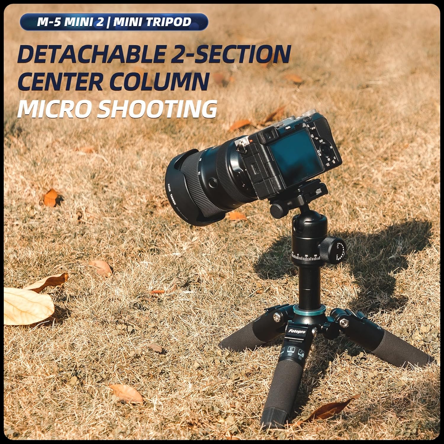 Fotopro Mini Treppiede Professionale con Testa a Sfera 360° - immagine 5