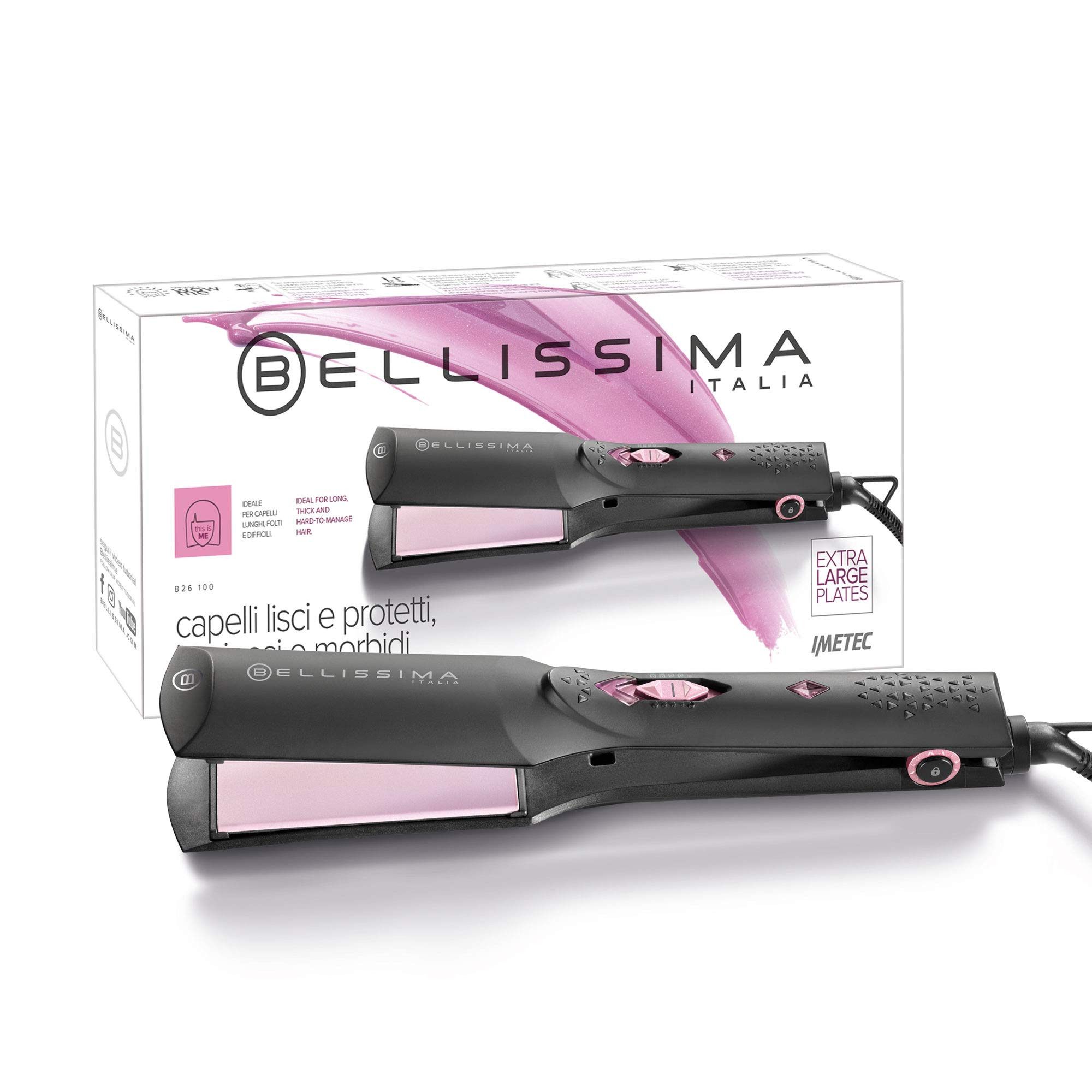 Bellissima Imetec B26 100 Piastra per Capelli Extra Large