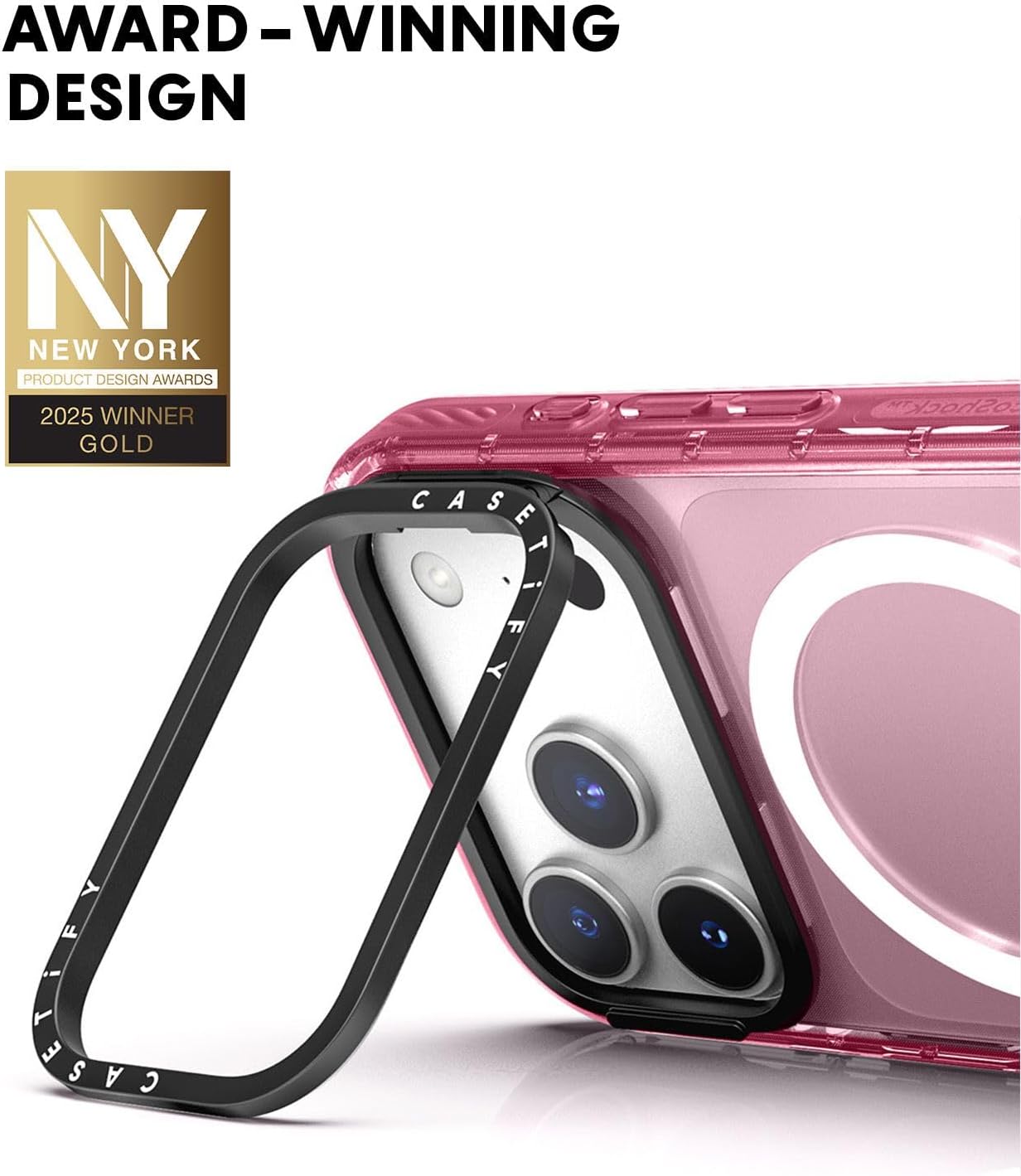 Casetify Impact Ring - Custodia per iPhone 17, Nero - immagine 3