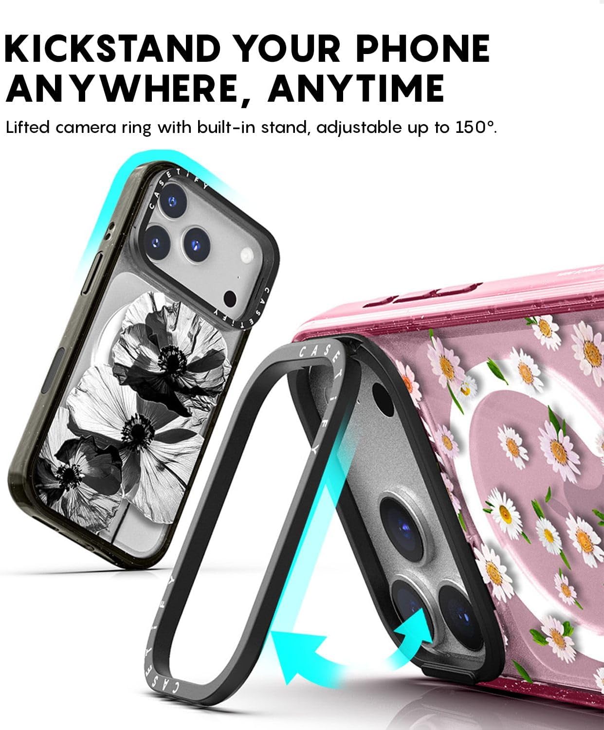 Casetify Impact Ring - Custodia per iPhone 17, Nero - immagine 4