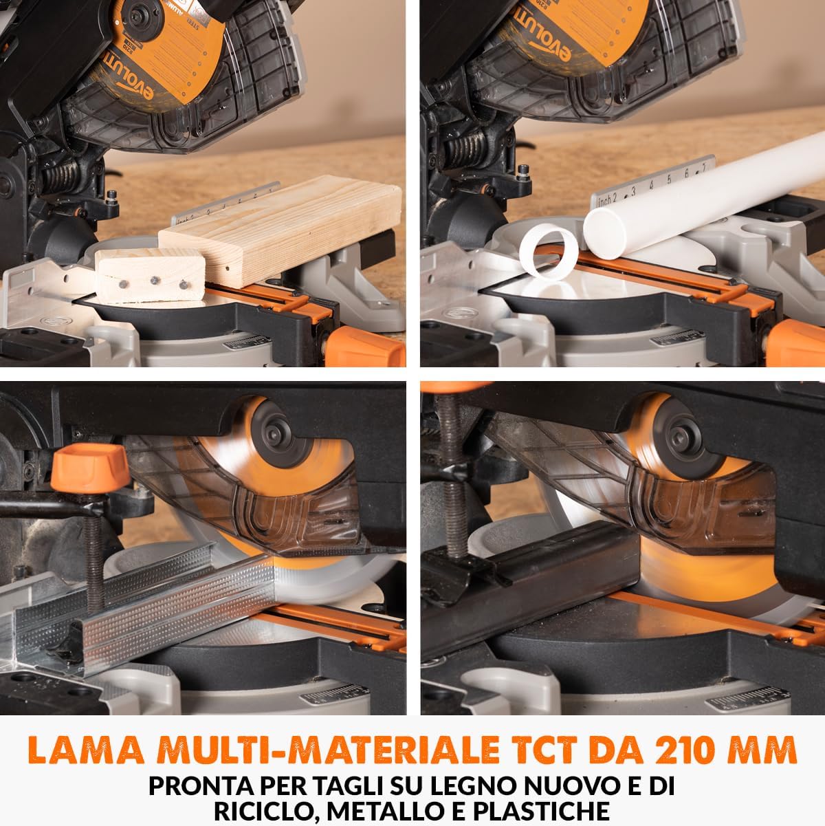 Evolution Power Tools R210MTS-G2 Troncatrice Convertibile - immagine 5