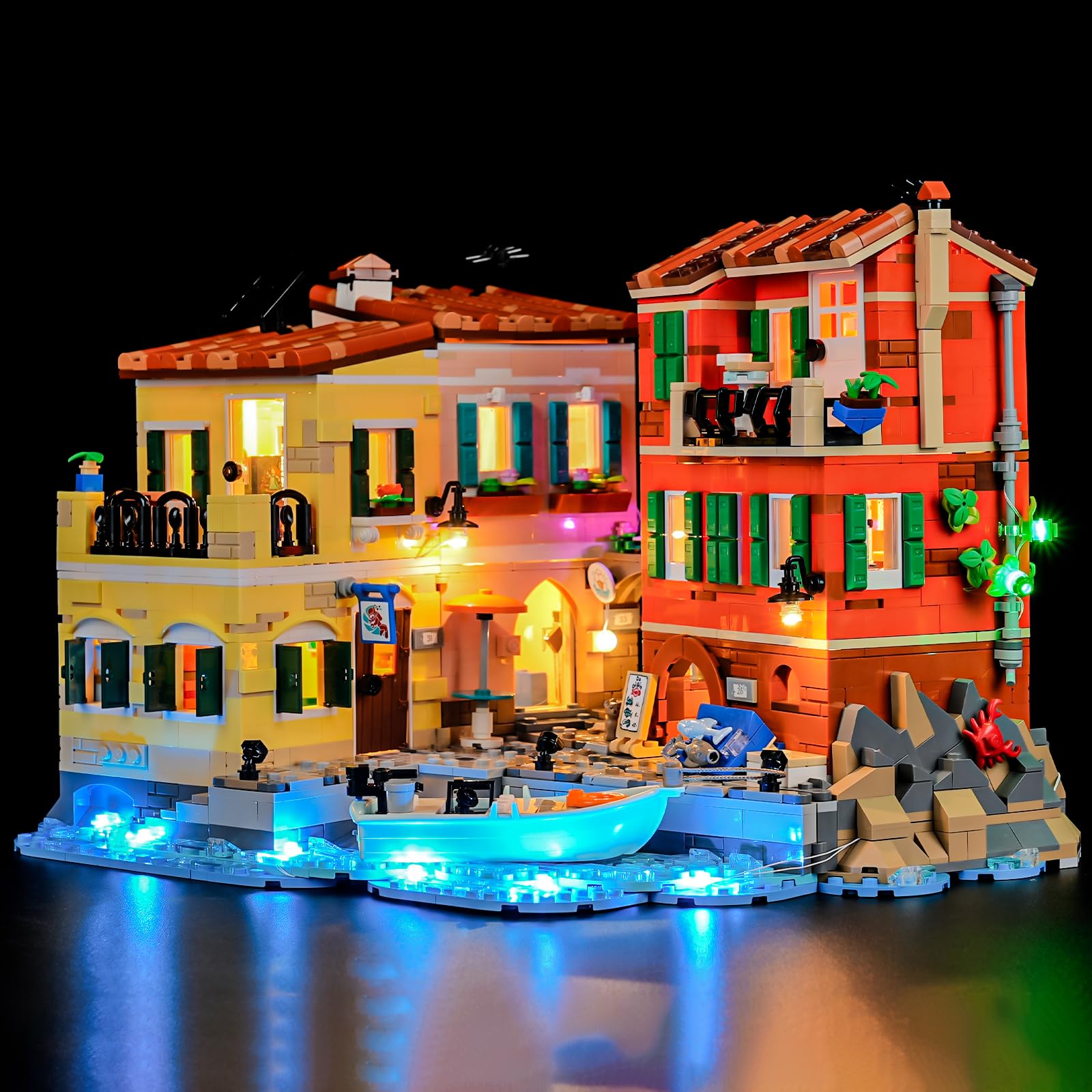 Geament Set Luci LED Compatibile LEGO Riviera Italiana Ideas 21359