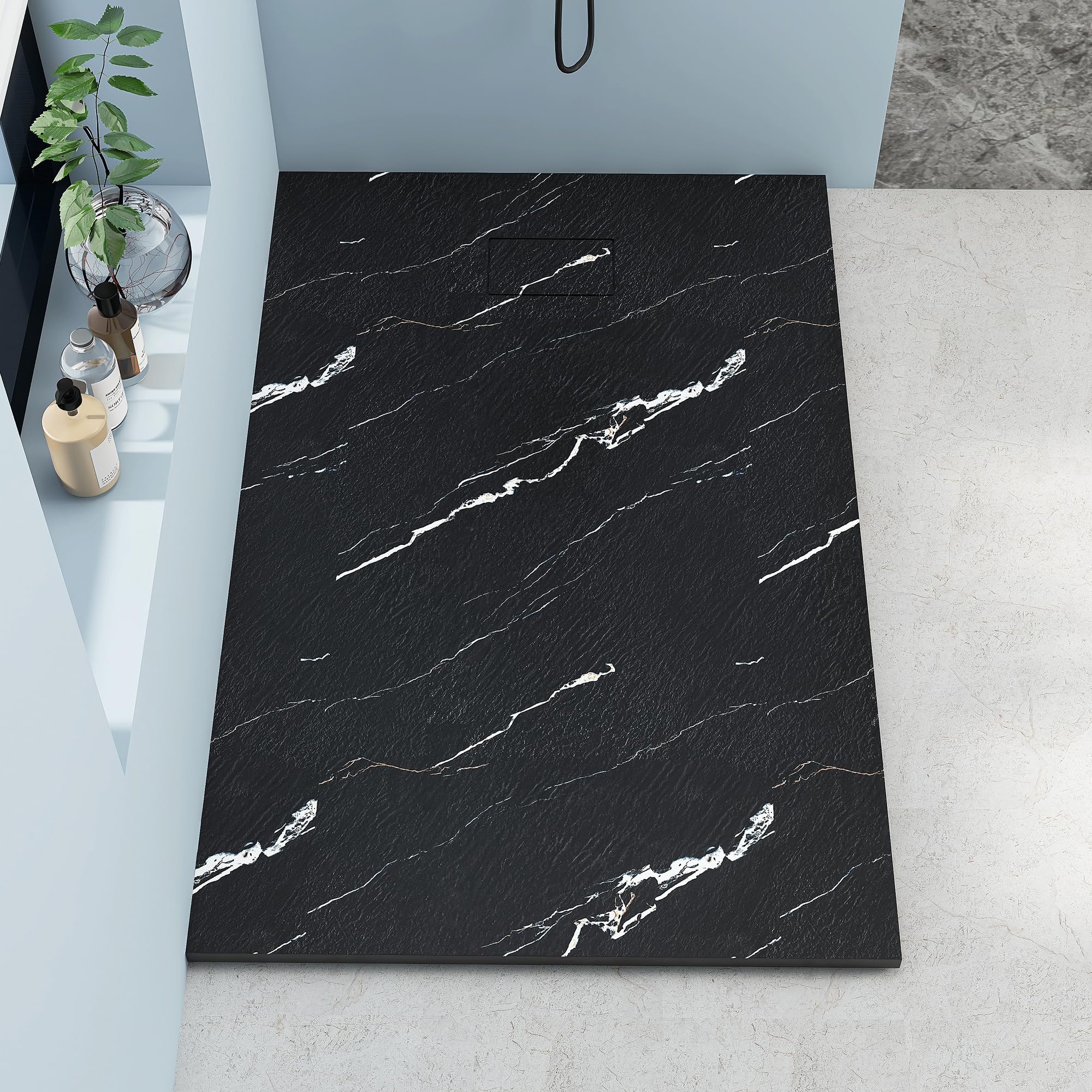 Piatto Doccia 140x90 cm SMC Antiscivolo Effetto Ardesia