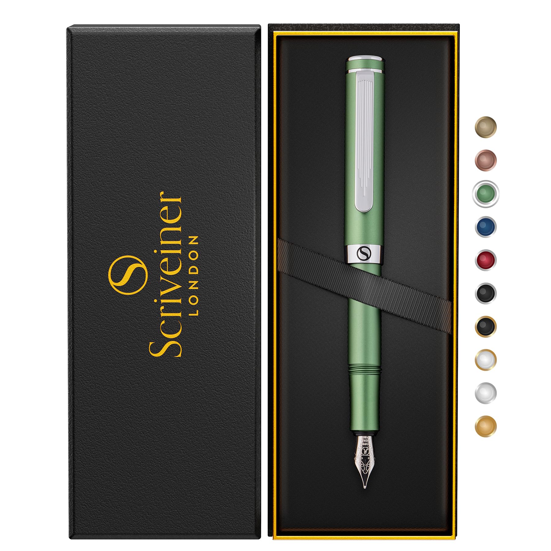 Scriveiner Stilografica di Lusso Verde Opaca