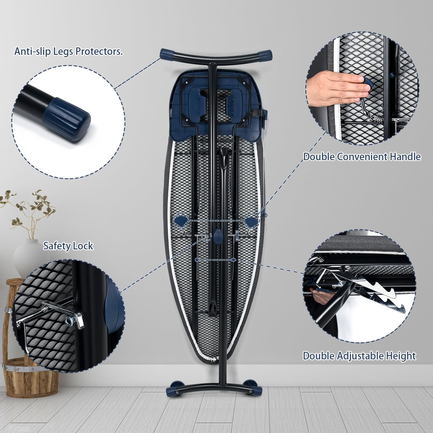 Duwee Asse da Stiro Extra Large con Ruote 135x46cm - immagine 5