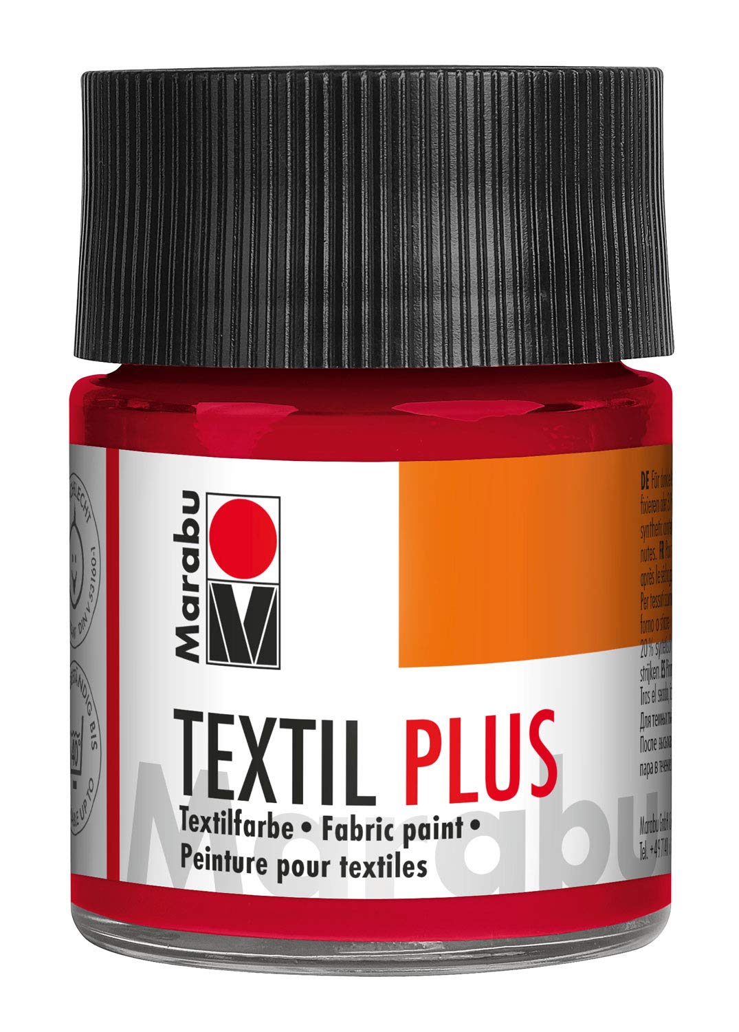 Marabu 032 - Pittura Textil Plus Paint 50 ml, Rosso Carmine
