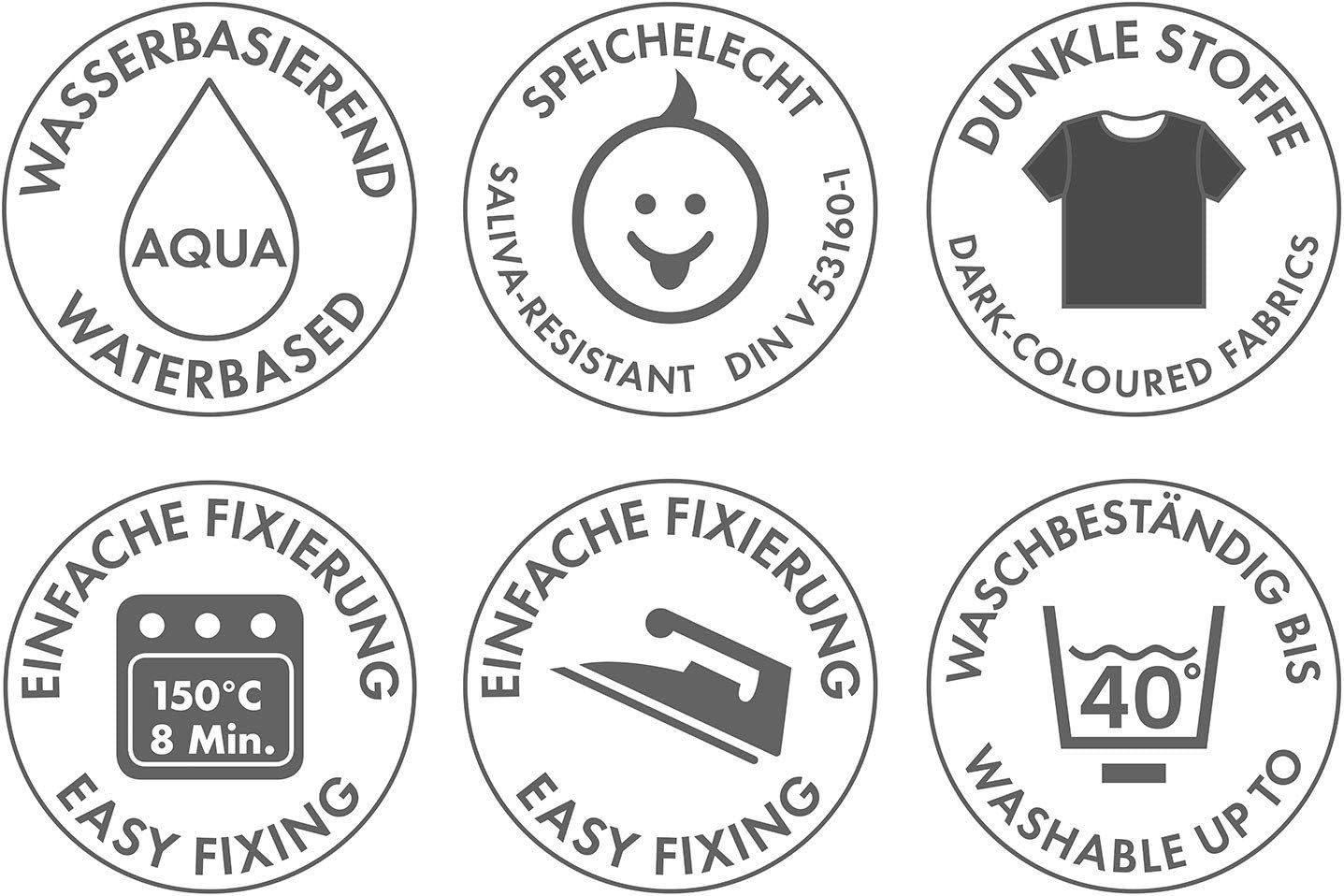 Marabu 032 - Pittura Textil Plus Paint 50 ml, Rosso Carmine - immagine 2