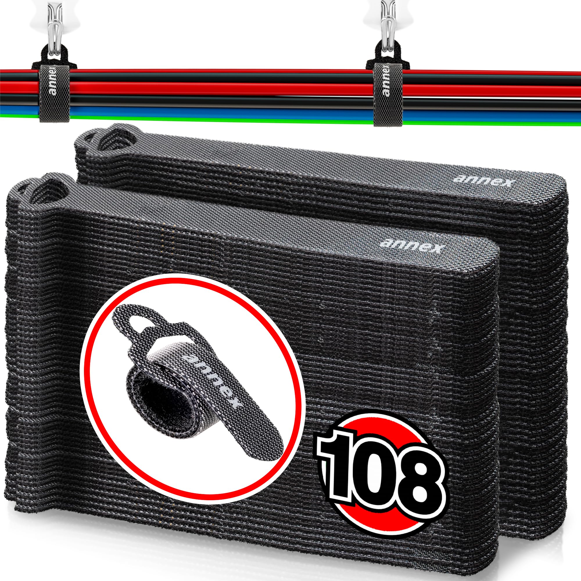 108 Fascette Cavi Organizzatori Multiuso