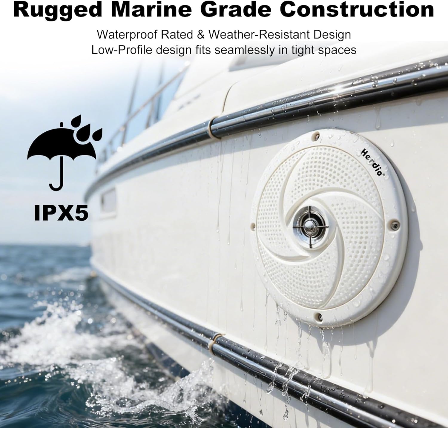 Herdio Altoparlanti Marini Impermeabili 6.5 pollici - immagine 3