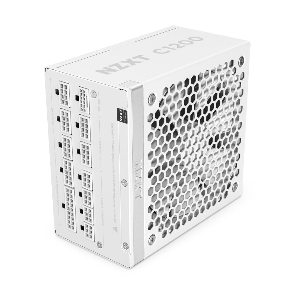 Nzxt C1200 Gold ATX 3.1 - Alimentatore PC Gaming 1200W, Bianco