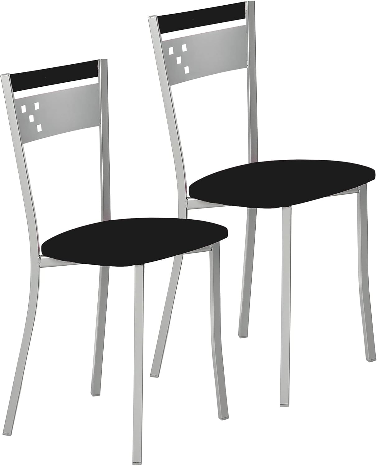 Astimesa Sccane Sedia Da Cucina, In Metallo, Colore Nero, Standard