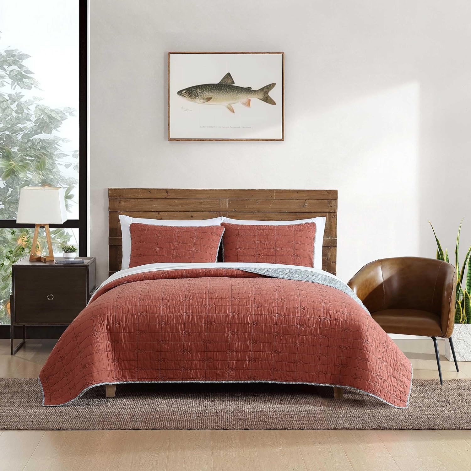 Eddie Bauer - Set Copripiumino Matrimoniale, Arancione - immagine 2