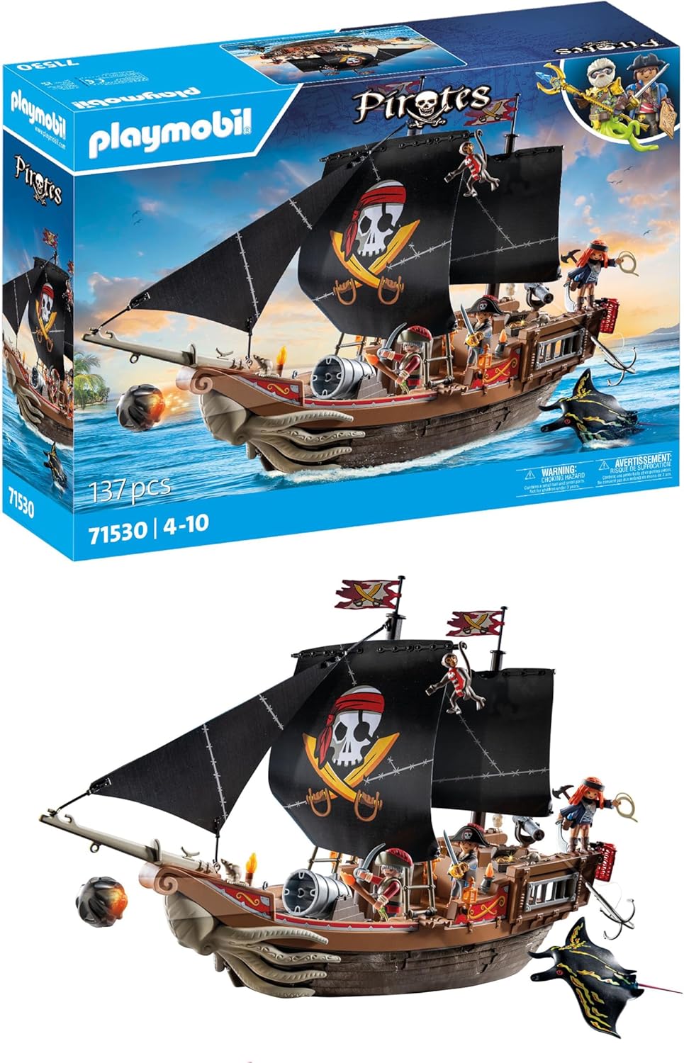 PLAYMOBIL Pirates 71530 Galeone dei Pirati - immagine 1