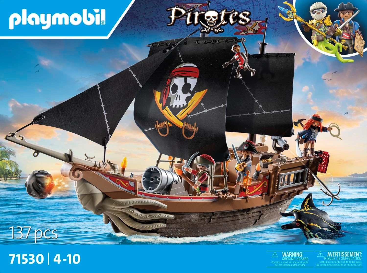 PLAYMOBIL Pirates 71530 Galeone dei Pirati - immagine 4