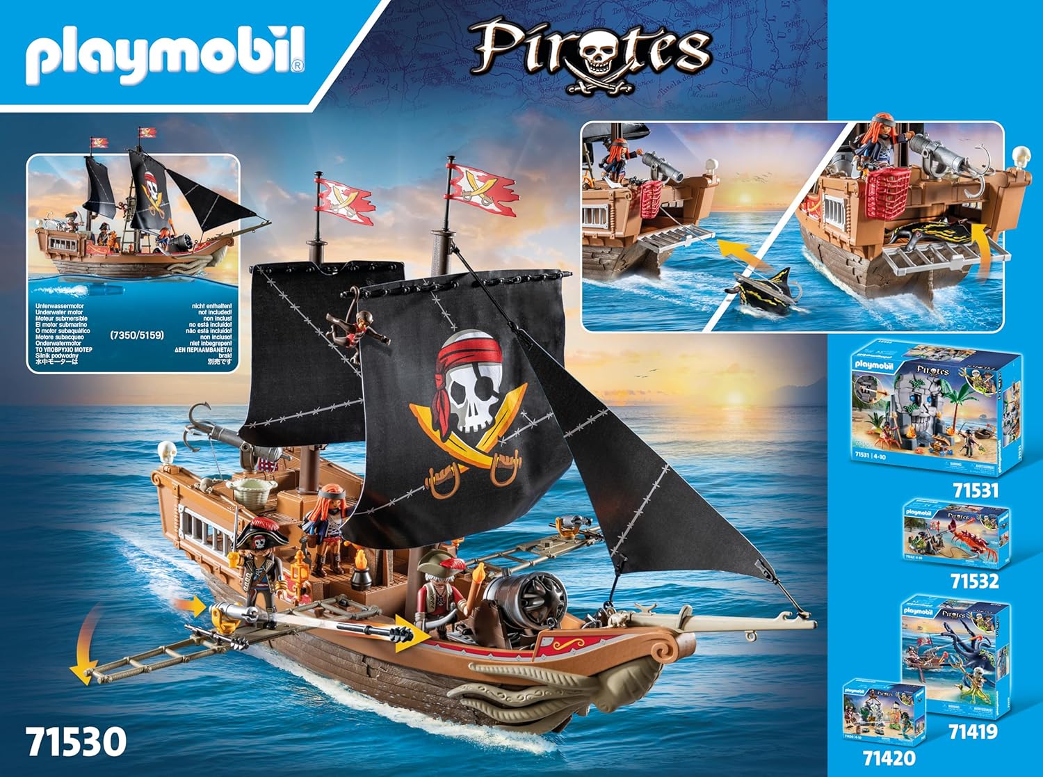 PLAYMOBIL Pirates 71530 Galeone dei Pirati - immagine 8