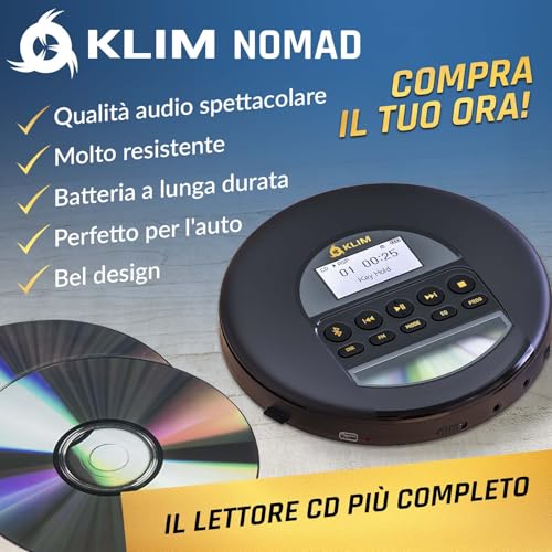 Klim Nomad - Lettore CD Portatile, Oro - immagine 2