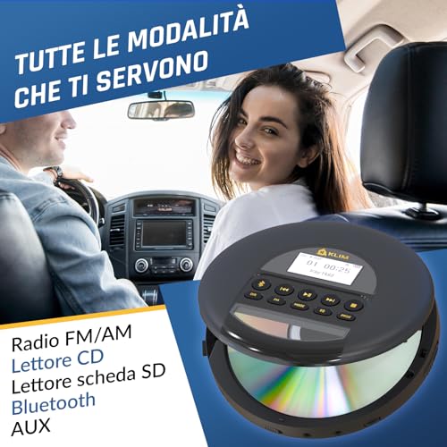 Klim Nomad - Lettore CD Portatile, Oro - immagine 3