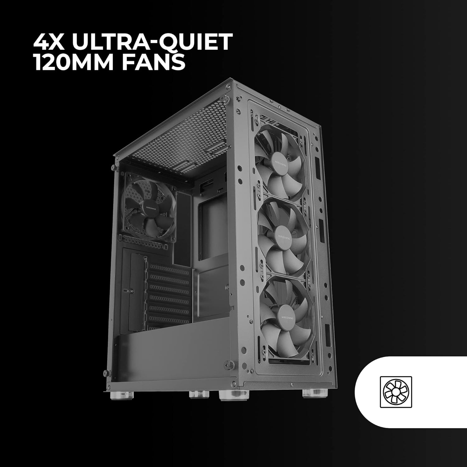 Mars Gaming MC-3000 - Semitower Gaming ATX, Nero - immagine 2